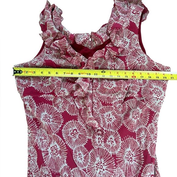 Jonathan Martin Studio Vintage Y2K Midi Dress Silk Ruffle Sleeveless Womens 16 - Picture 9 of 9